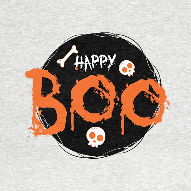 Happy Boo tee design birthday gift graphic by TeeSeller07